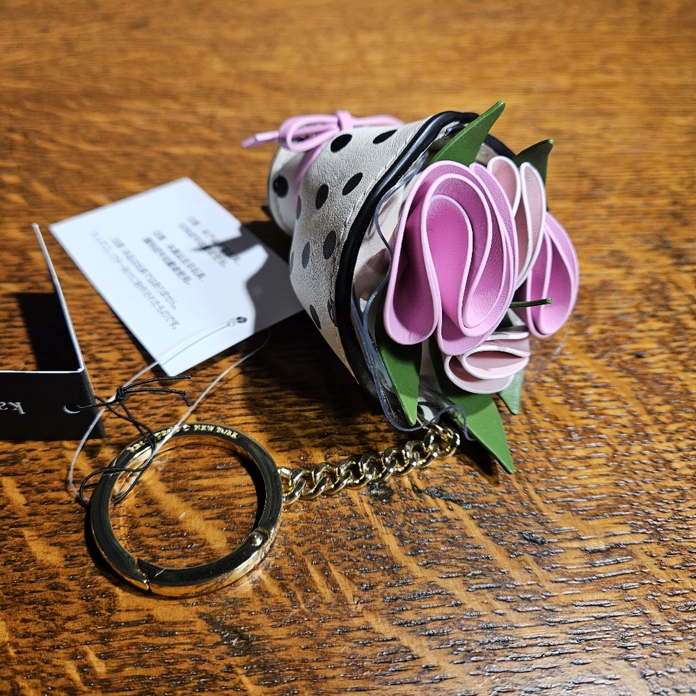 Kate Spade Flora Flower Bouquet Bag Charm NWT - Picture 6 of 6